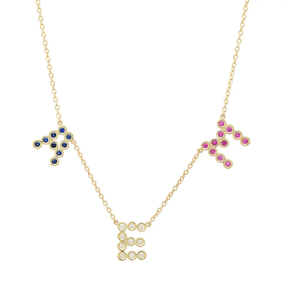 Multiple Birthstone Necklace Mom Necklace With Kids | gga.lt