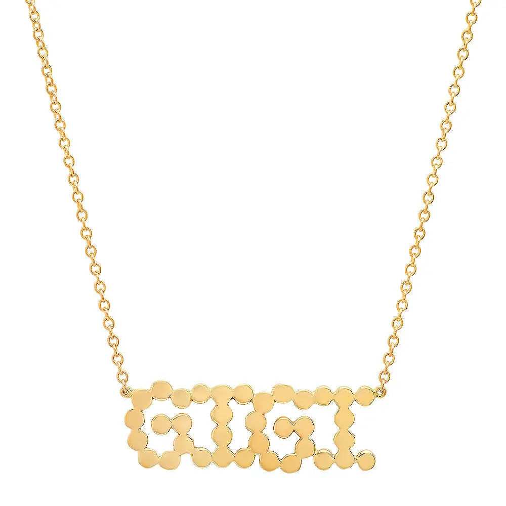 DSJ's Signature Meaningful Gold GIGI Necklace | Initial Necklace