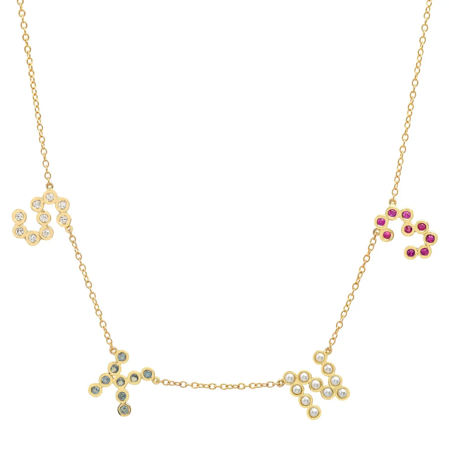 Custom Gold Necklace - 4 Letters – Maya Brenner