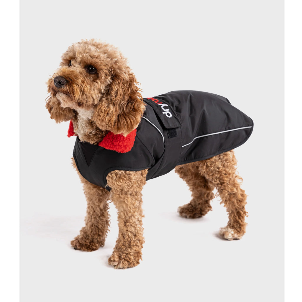 dryrobe® Dog Coat, Black/Red — RNLI Shop