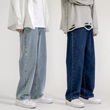2022 Men&#39;s Jeans New Fashion Loose Straight Casual Wide Leg Pants Trendy Cowboy Mans Streetwear Korean Hip Hop Trousers 5 Colors