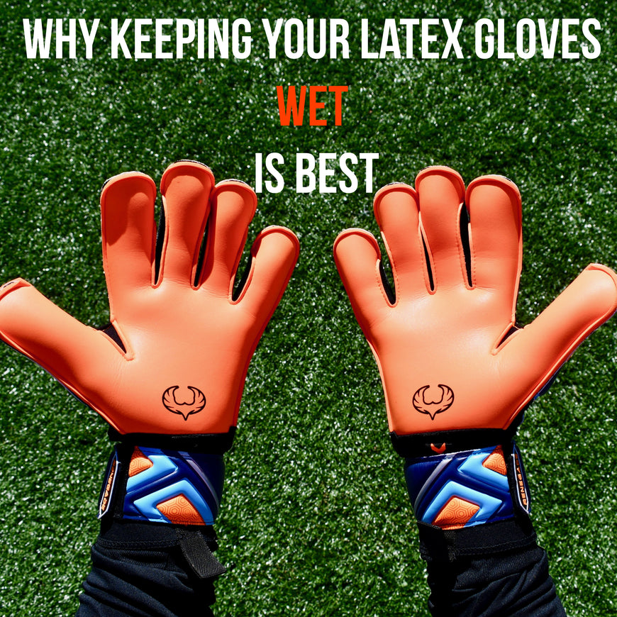 wet latex gloves