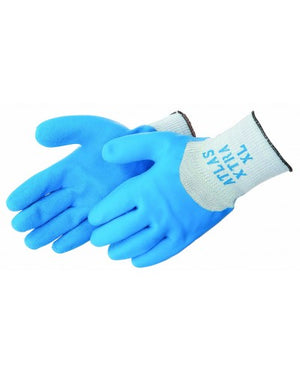 Showa Atlas 300 B13300 Rubber Coated Palm Knit Gloves, Blue, Box of 12
