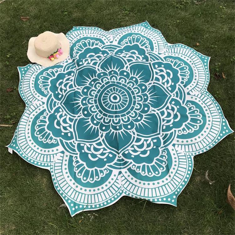 Wandbehange Wall Hanging Lotus Flower Indian Mandala Tapestry Picnic Blanket Yoga Mat Mobel Wohnen Pogio Be