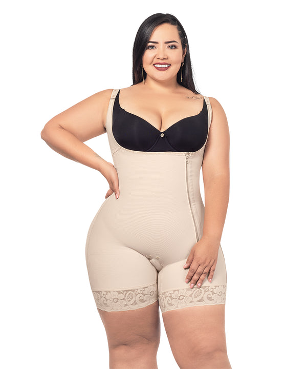 Faja Colombiana Knee Bodysuit, girdle & butt lifter for smooth