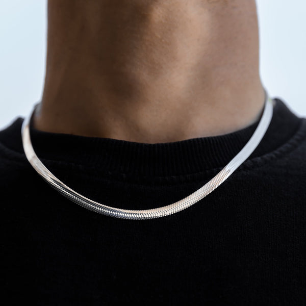 Mens Thick Snake Chain Necklace | Caitlyn Minimalist 18K Gold