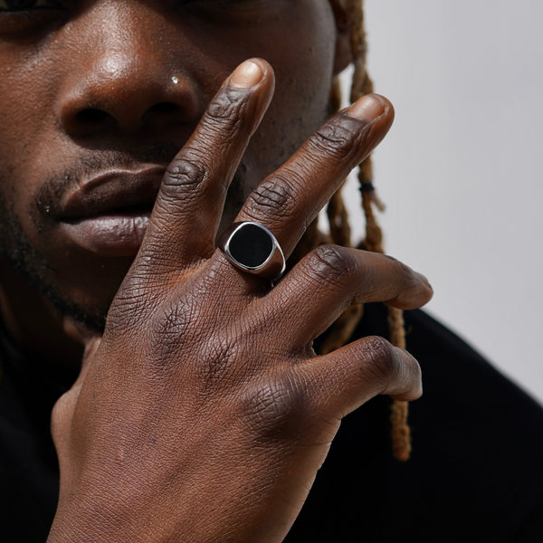 Black Onyx Signet Ring - Truss and Ore