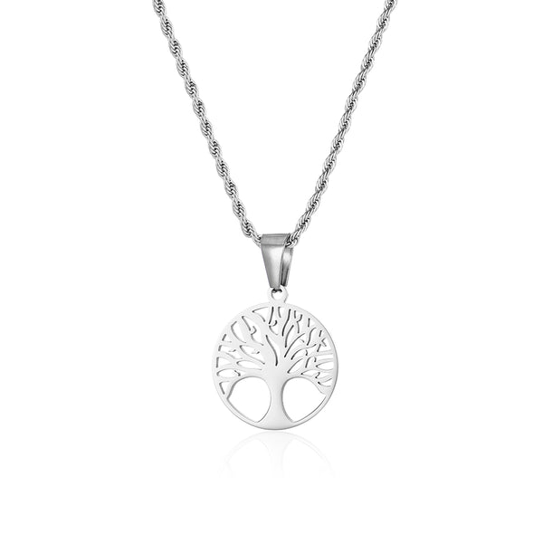 Equilibrium Rose Gold Plated Diamante Tree Of Life Necklace 279634