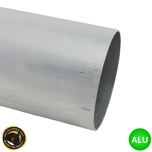 4" (101mm) Aluminium Straight Tube | 1/2 Meter Length - 2mm Wall Thickness