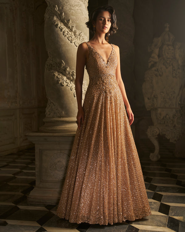 Primavera Couture 3940 Sequin Beaded Fringe Formal Prom Dress Slit Eve –  Glass Slipper Formals