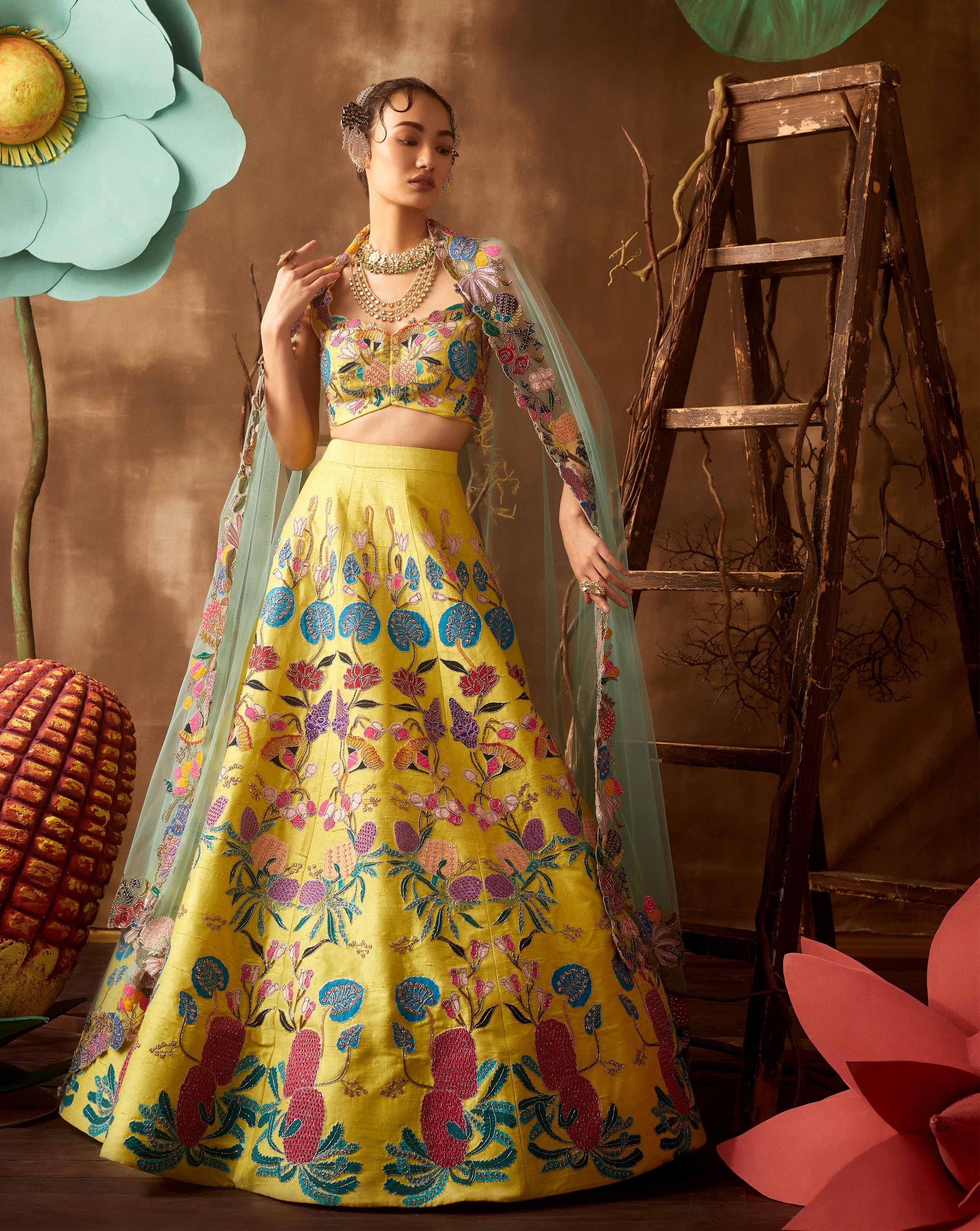 Exquisite Mauve Blossom Designer Party Lehenga Choli