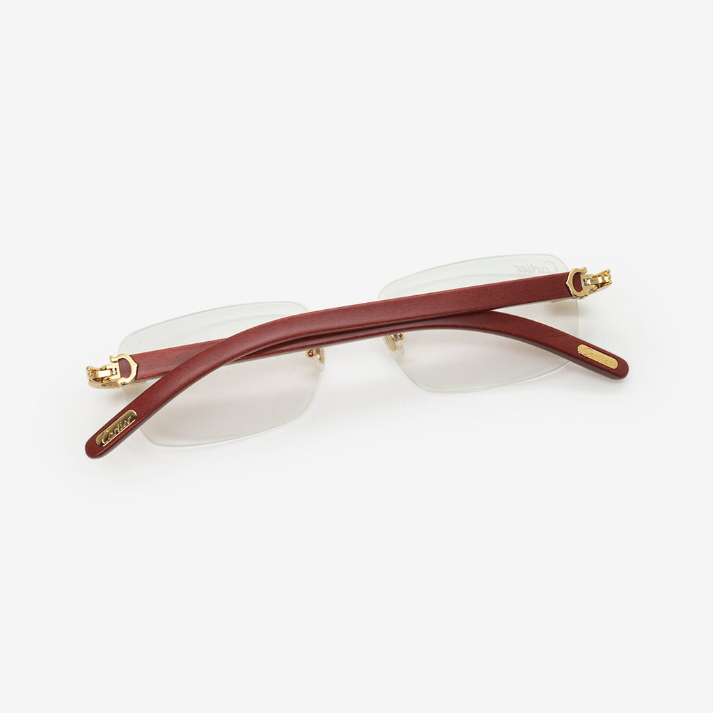 red wood cartier glasses