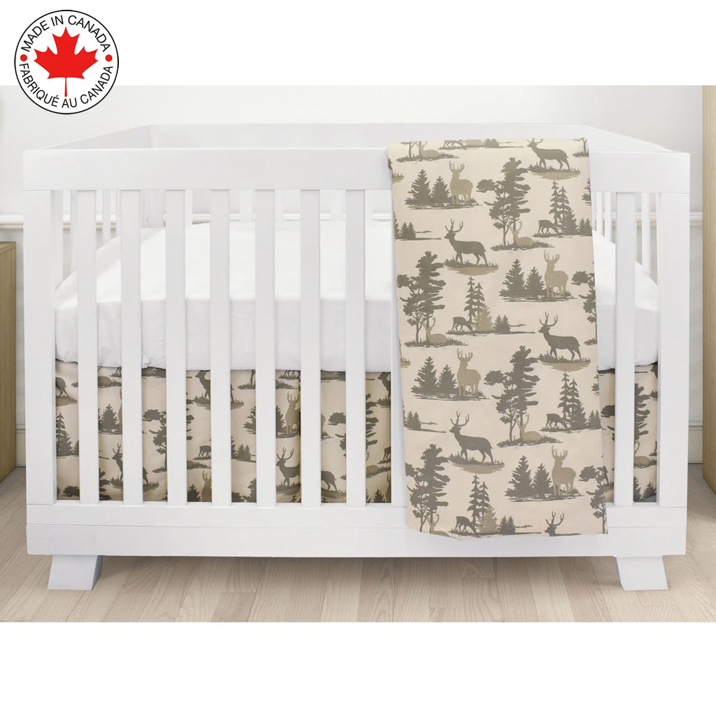 Bebelelo Literie 4 Morceaux Pour Bebe Vert Et Beige Avec Un Motif De Bebelelo