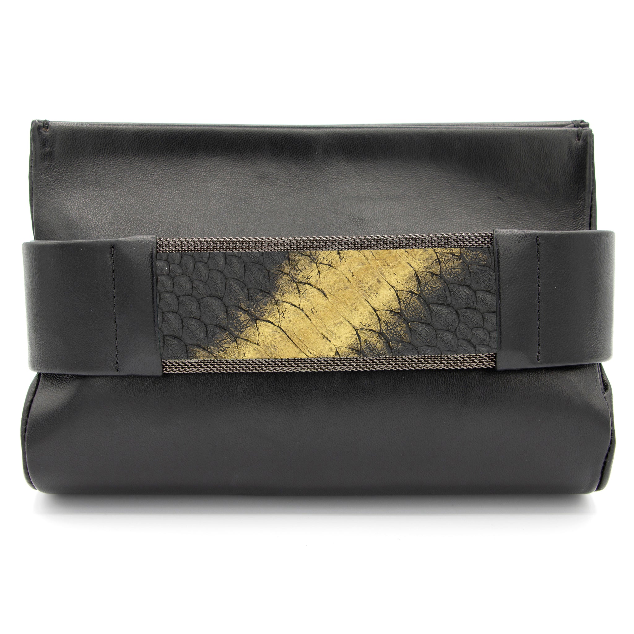 bronze gold clutch bag