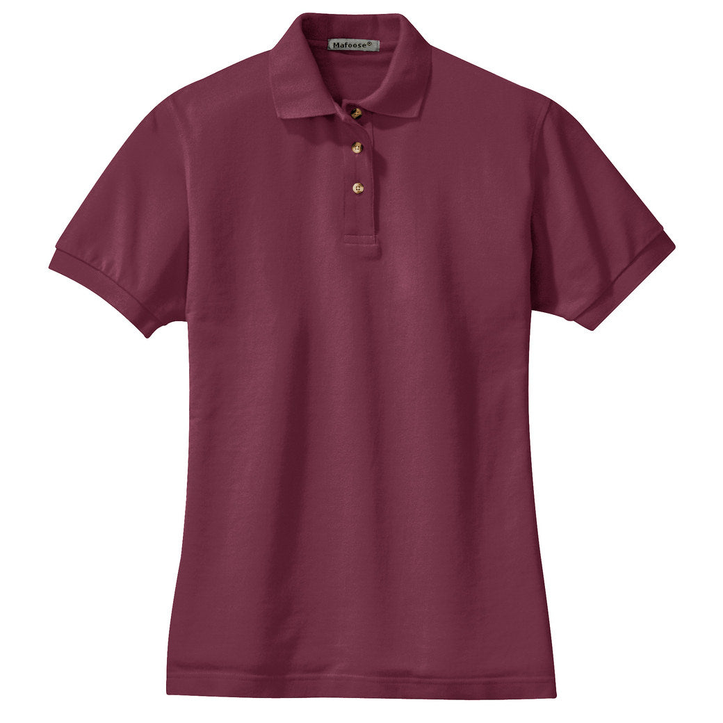 burgundy polo shirt womens