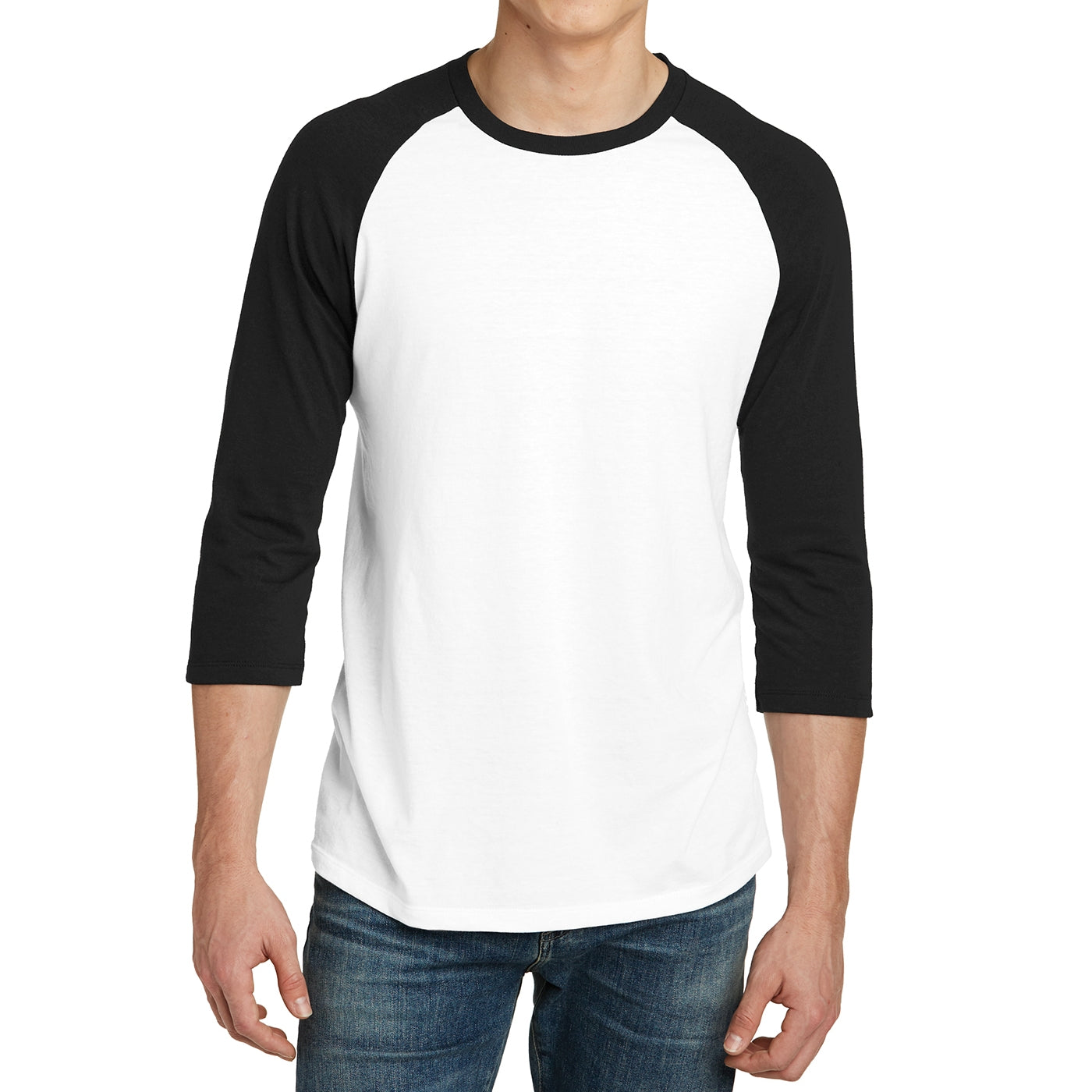 black and white raglan shirt