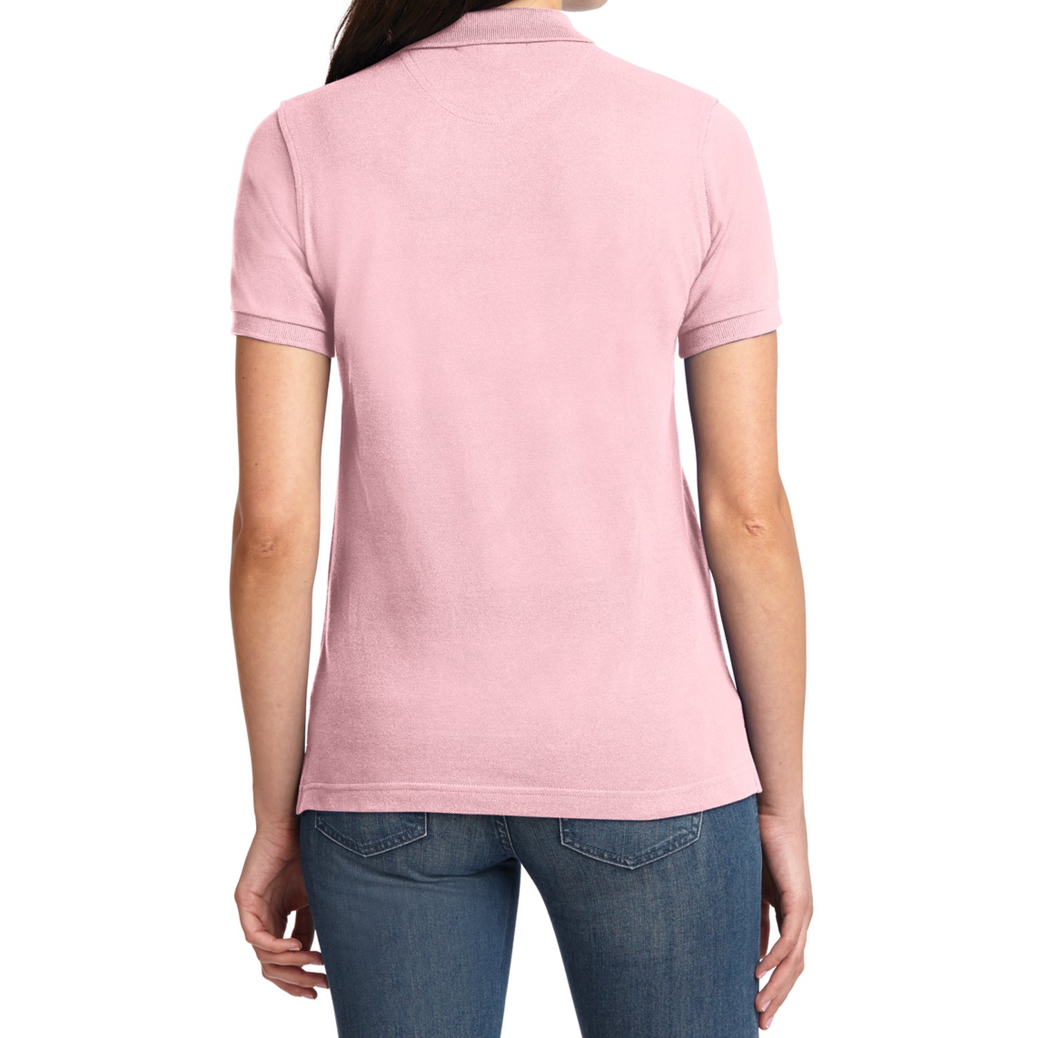 pink polo t shirt women's