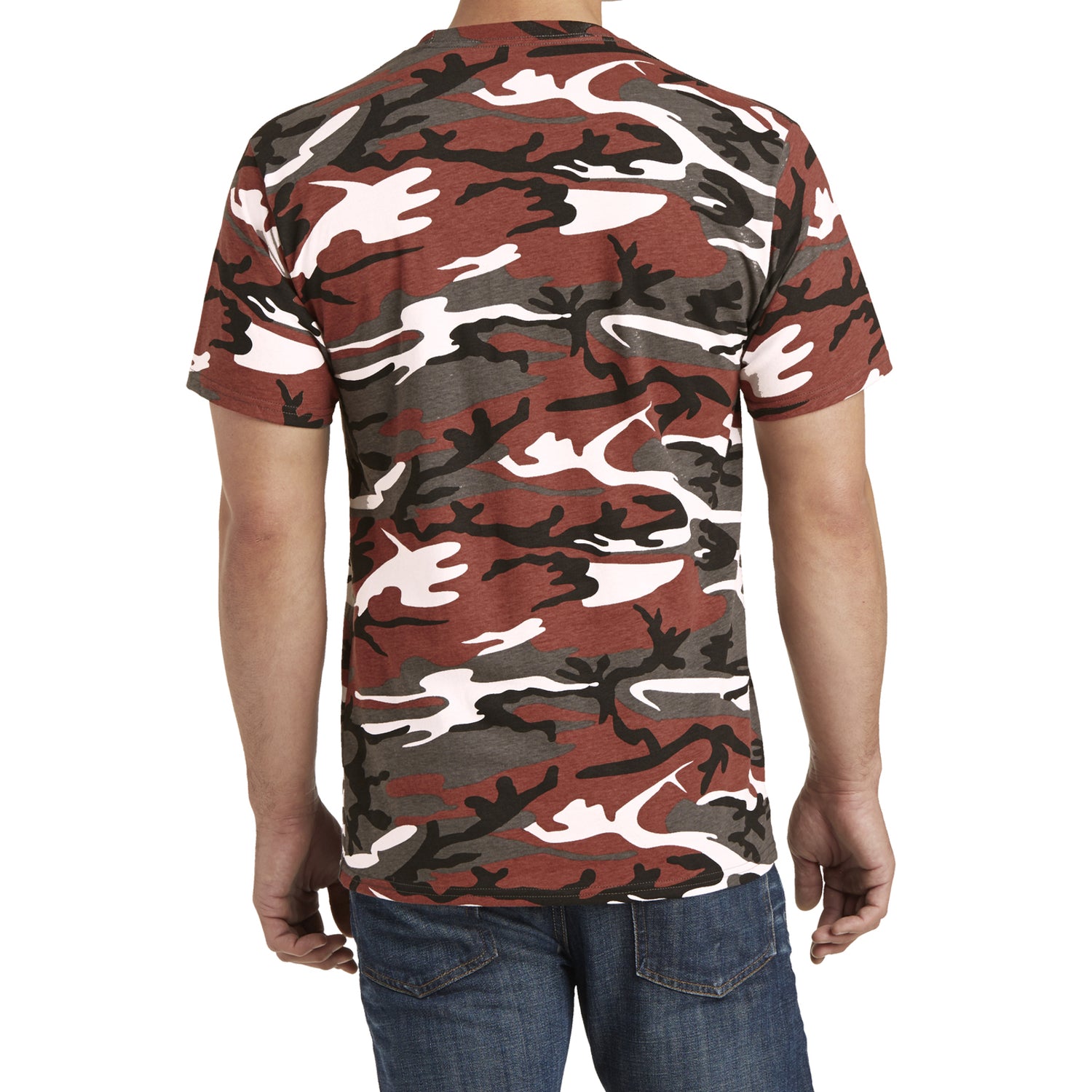 red camo tee