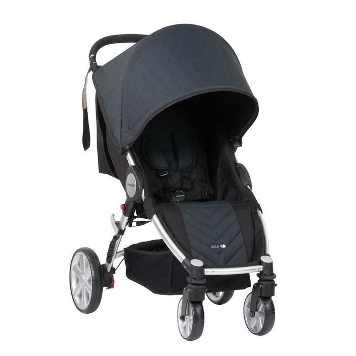 steelcraft agile 4 pram black linen