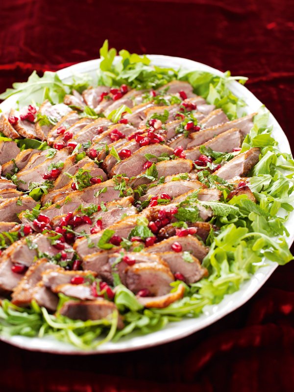 Duck Breasts With Pomegranate and Mint