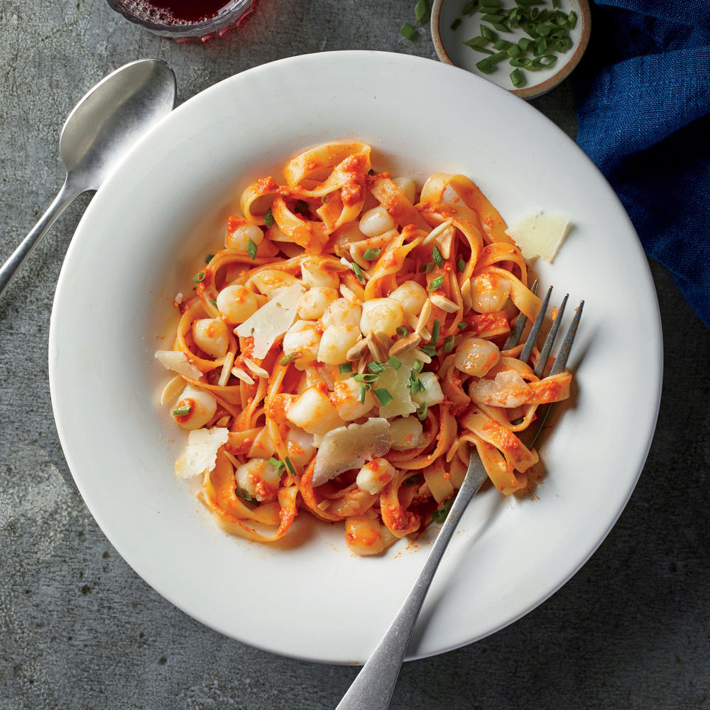 Scallop Pasta with Catalan Romesco Sauce | Terra Madre