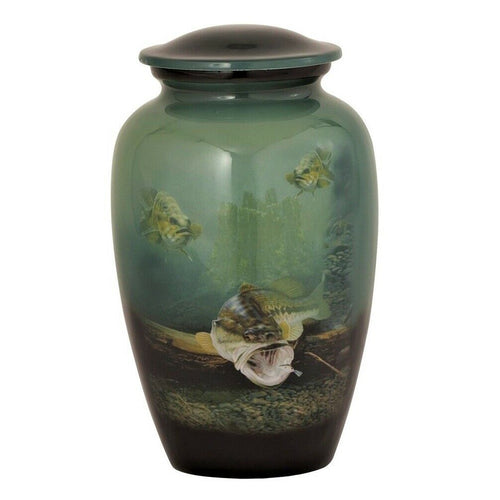 Large/Adult 210 Cubic Inch Metal Fish and Cabin Funeral Cremation Urn – At  Peace Memorials