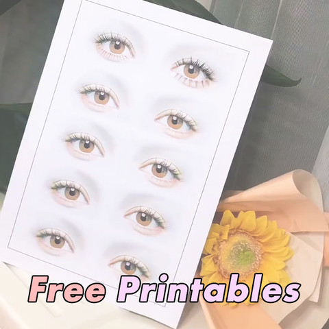 Free printable eyelash extension practice paper face