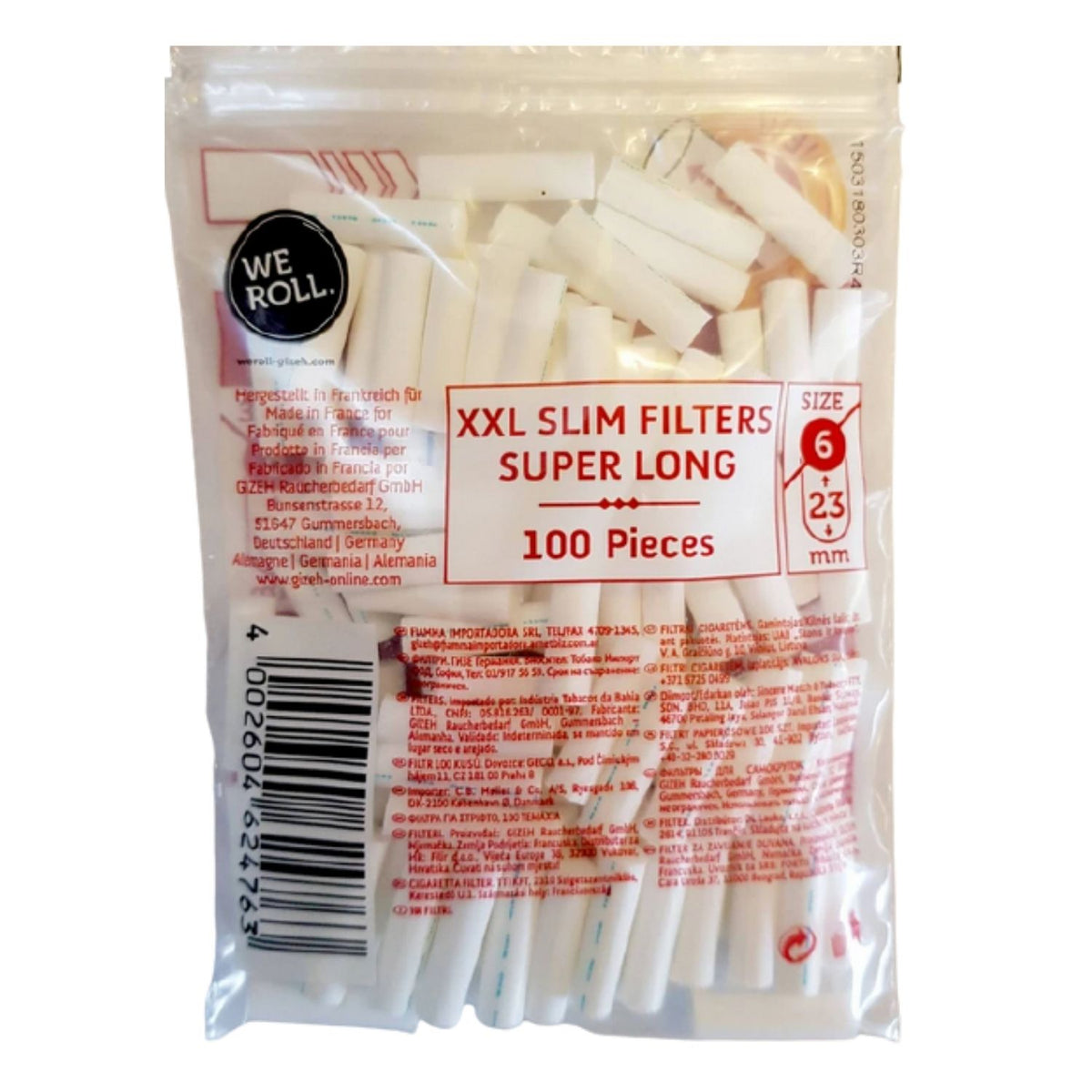  Smoking Menthol Slim Filters, 120 per bag, 6 x 15 mm, 5 bags  (600 filters) : Health & Household