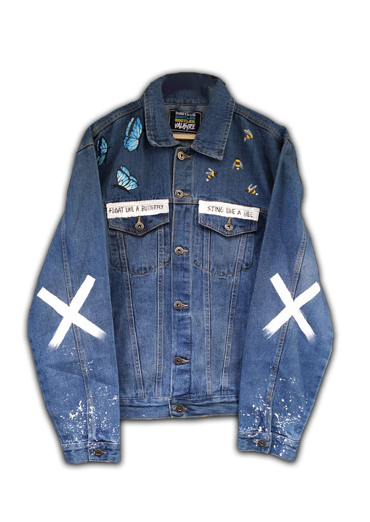Looklive - The Weeknd wearing a Riot Hill denim jacket