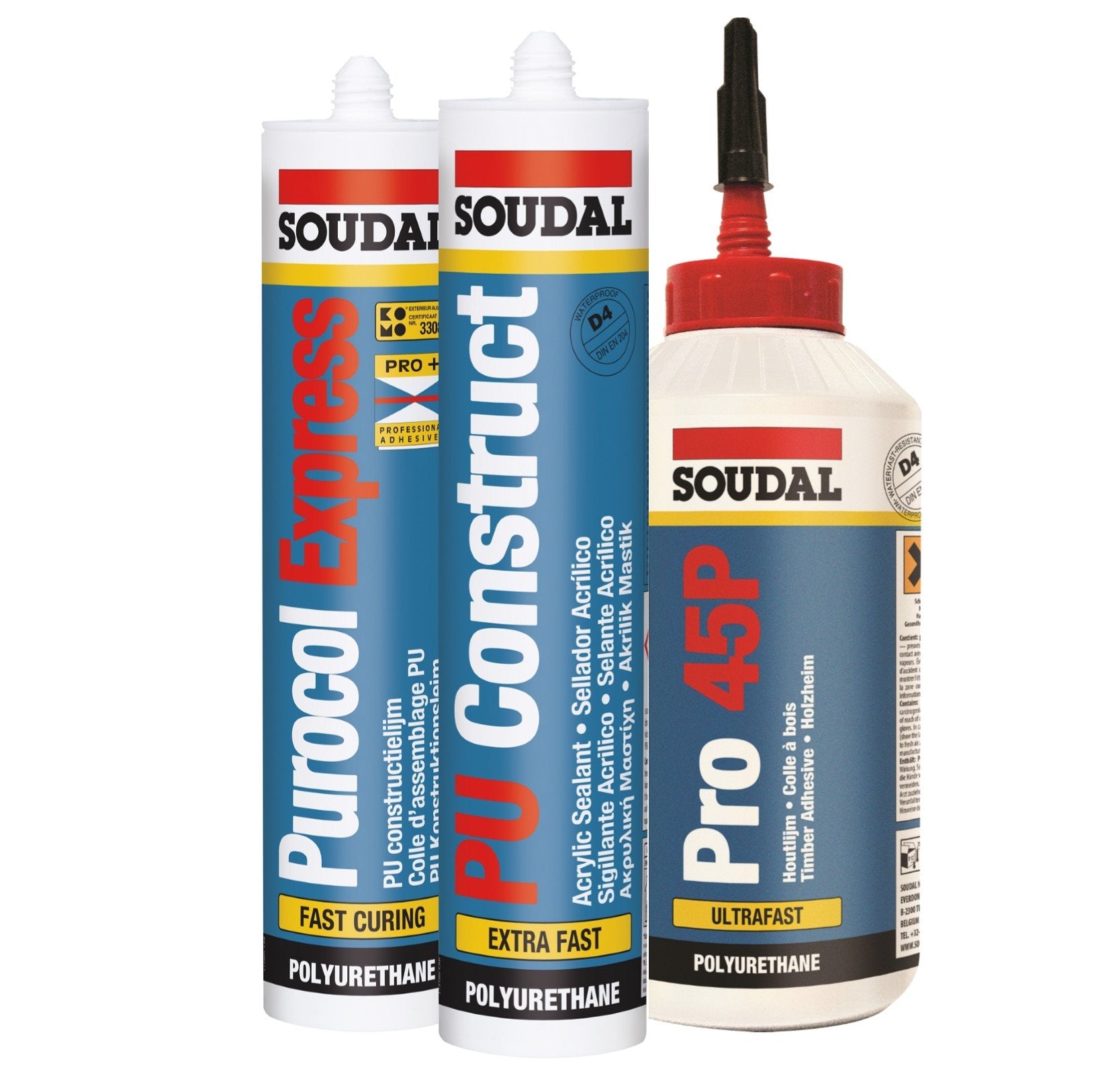 Polyurethane Wood Adhesives Soudal D4 Strength PU Wood Glue Products