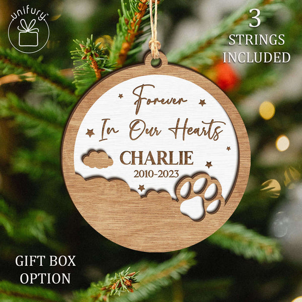 Pet Memorial Dog Lovers Custom Wooden Ornaments