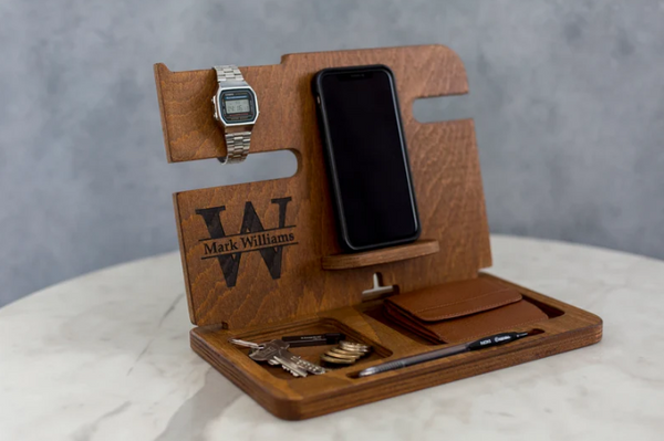 Customizable docking station for all phone models.