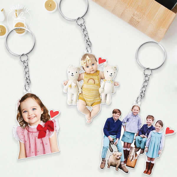 Custom Kids Photo Acrylic Keychain