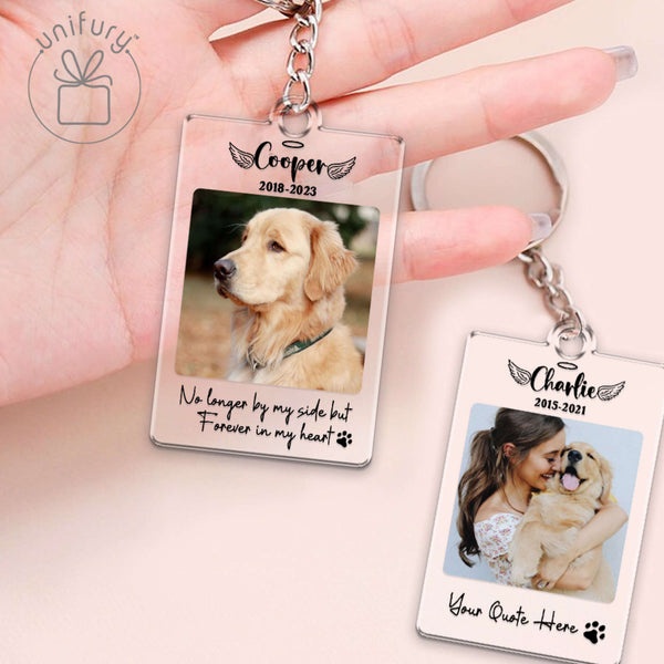 Dog and Cat Photo Couple Keychain