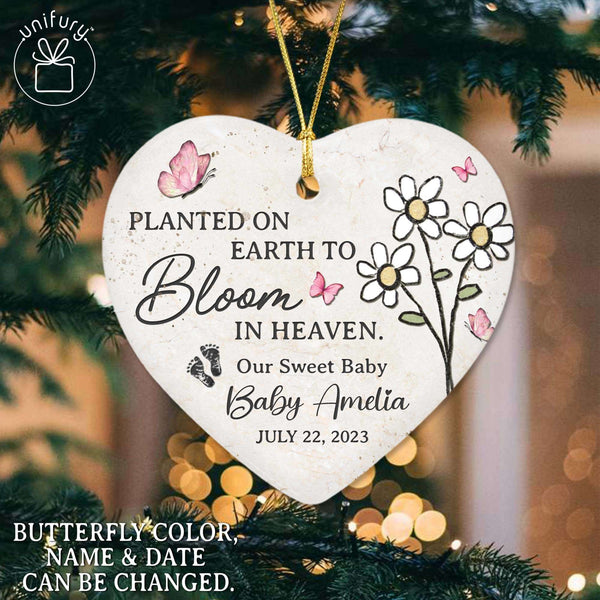 Planted-to-Earth-to-Bloom-in-Heaven-Baby-Memorial-Heart-Ornaments
