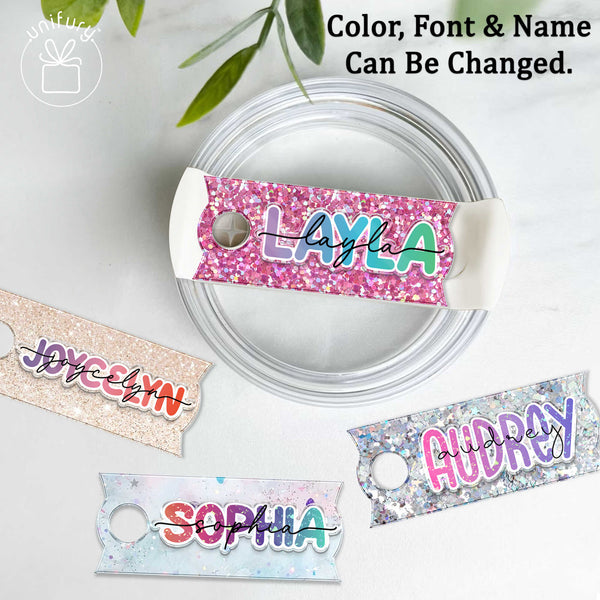 Holographic Effect Acrylic Custom Name Tumbler Name Tag