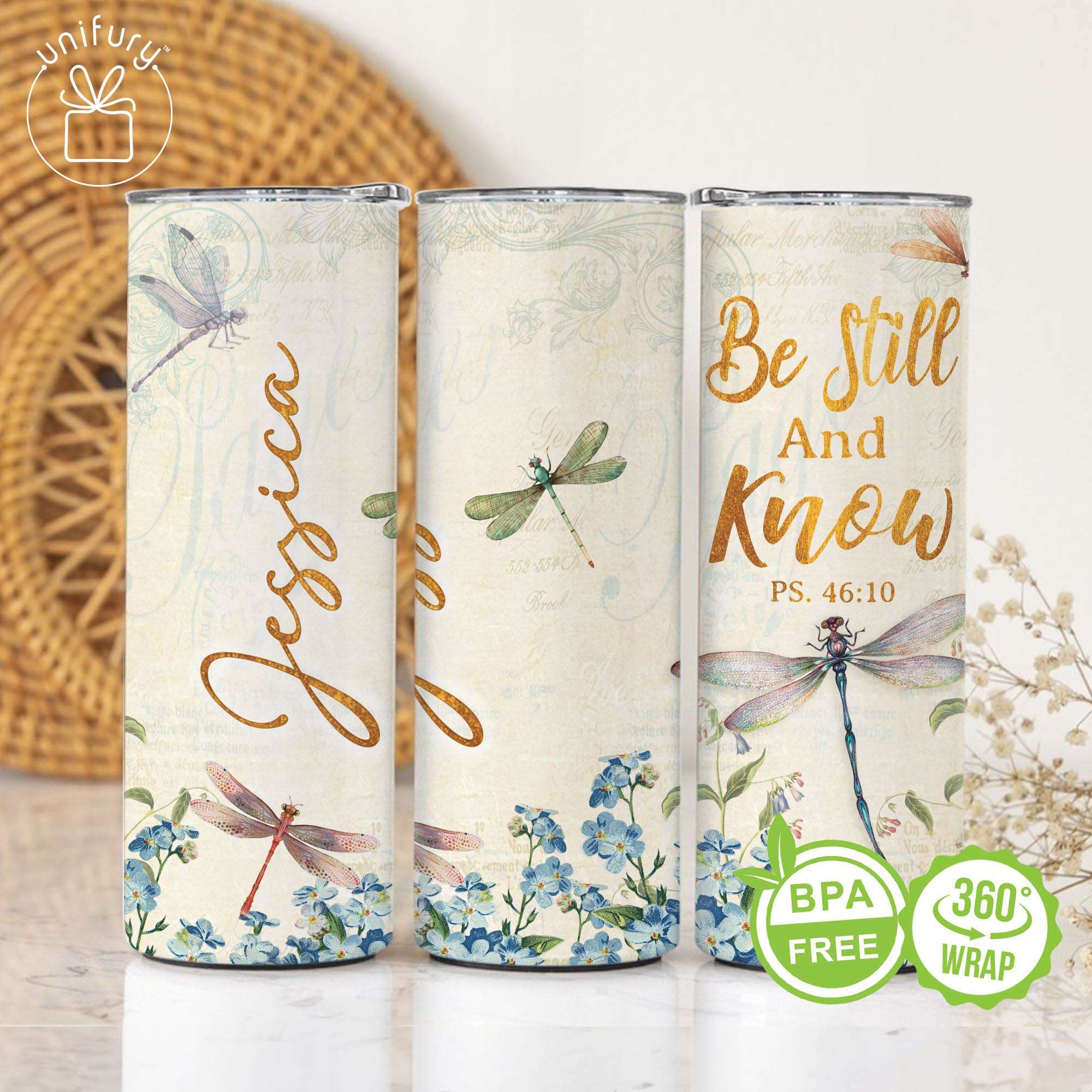 Personalized Christian Can Cooler - Be Still And Know - Unifury