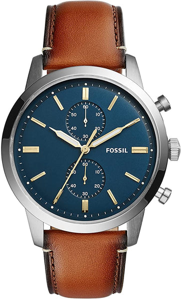 Fossil Men's Townsman Stainless Steel and Leather Casual Quartz