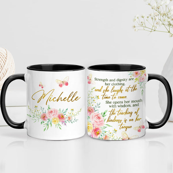 Personalized Christian Edge to Edge Coffee Mugs For Aunt
