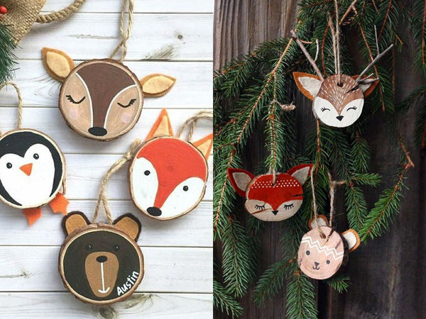 Animal Wood Slice Ornament