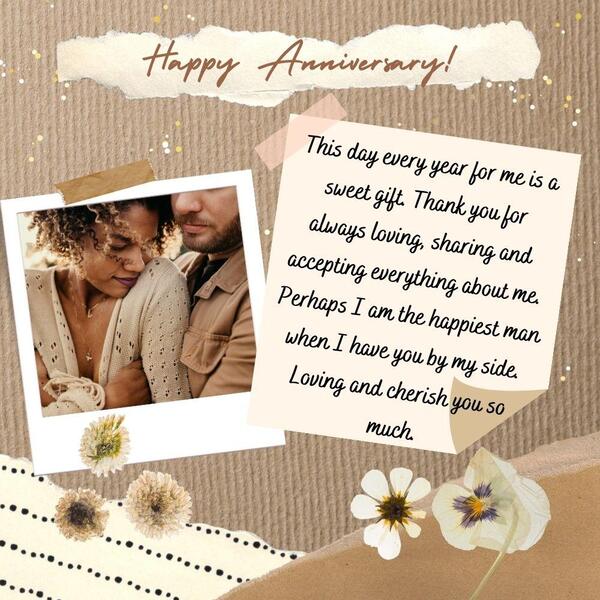 Anniversary sentiment