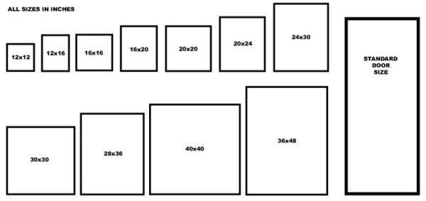 Artist Till Death - Canvas Size Chart, Artist, Canvas Sizes