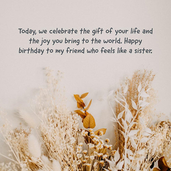 Happy Birthday Message To A Friend Like Sister - Lian Sheena