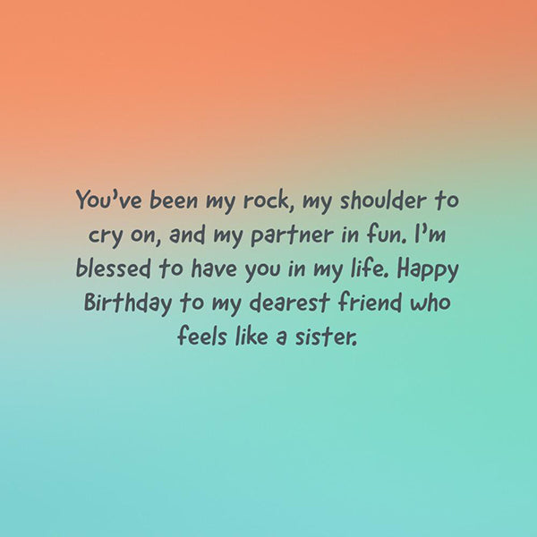 Birthday wishes for friend like sister