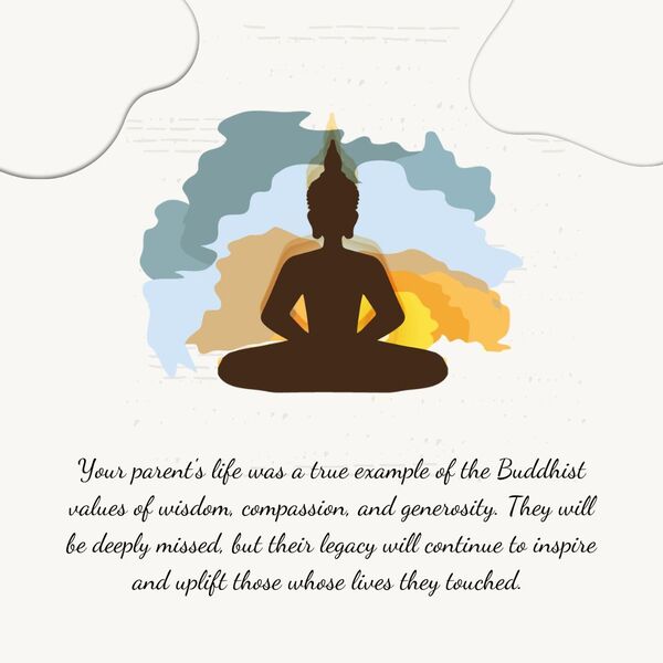 Buddhist sympathy message