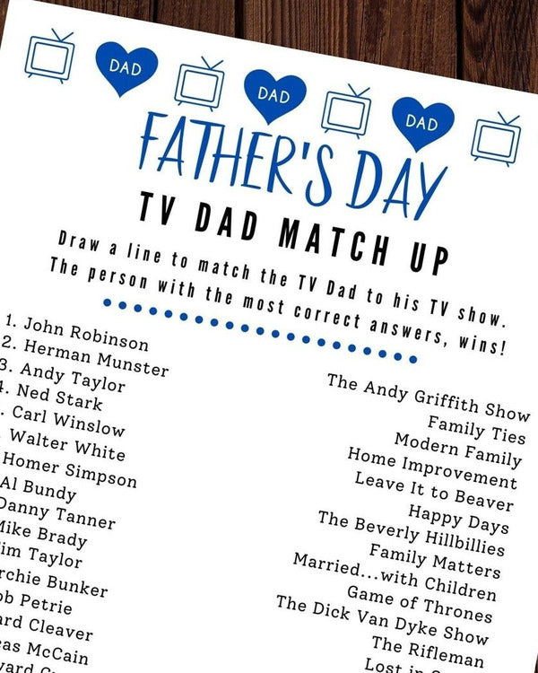 Father's Day Printable Game Fun Dad Games Dad Around the 