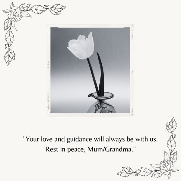 Funeral flower card message