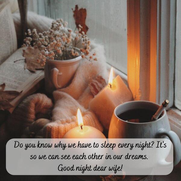 Good night sweet message for my wife