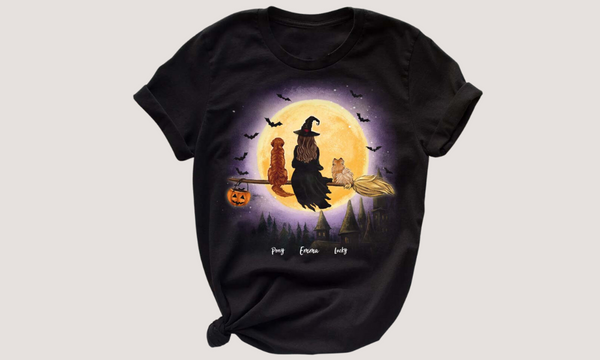 Flying-on-broom-halloween-t-shirts