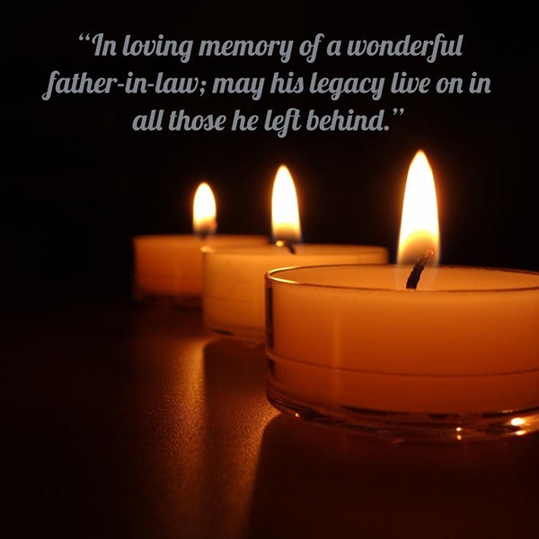 condolence message for loss of father in law